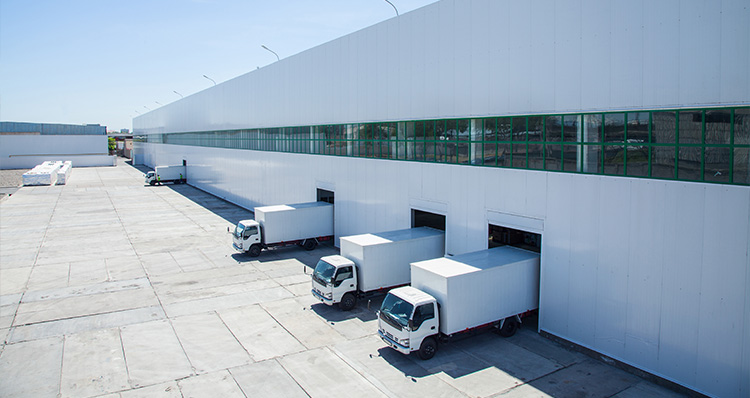 Das Logistikzentrum in Ulm